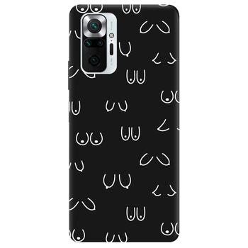 Чехол для Xiaomi Redmi Note 10 Pro черный матовый soft touch Мова тіла (16380051197723734)