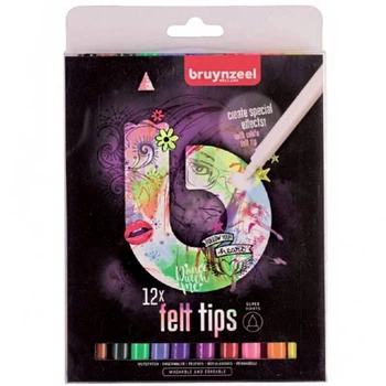 Фломастеры 11 цветов и 1 специальный Bruynzeel, 60224112
