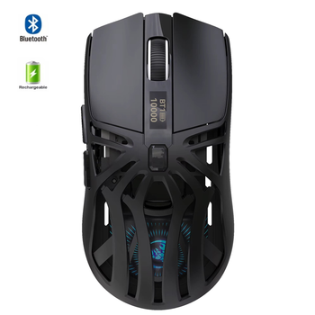Мышь беспроводная HXSJ T400 с аккумулятором и подсветкой 2.4G+Bluetooth+Wired Black