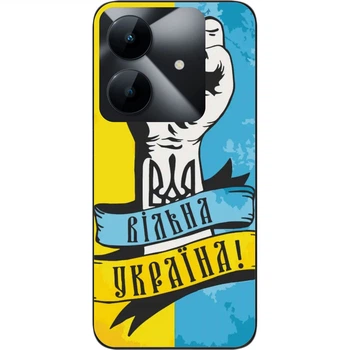 Силиконовый чехол SMTT для Realme Note 60 4G / Note 60x 4G с картинкой Свободная Украина
