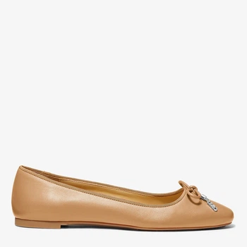 Женские балетки кожаные Michael Kors 239622622 36.5 Бежевые (1159832261)