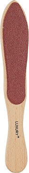 Тертка для ніг двостороння, дерево, 80/120, TD-04, коричнева - Beauty Luxury (941980-27068294)