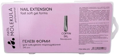 Форми-тіпси для нарощування "Балерина 3XL", 240 шт - Nail Molekula 240шт (1459718-29086967)