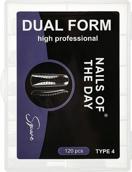 Верхние формы для ногтей, скво-квадрат, 120 шт. - Nails Of The Day Dual Form Square (Type 4) 120шт (1408953-27067877)