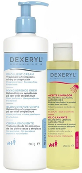 Дитячий косметичний набір Dexeryl Emollient Крем 500 мл + Олія 200 мл (3573994008095)