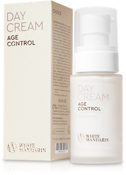 Крем денний для обличчя DAY CREAM AGE CONTROL Омолодження шкіри / Запобігає появі зморшок 50 мл White Mandarin Choice