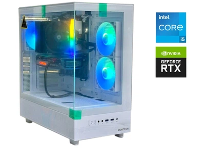 Игровой ПК Montech XR (W) Tower / Intel Core i5-14400F (10 (16) ядер по 1.8 - 4.7 GHz) / 32 GB DDR5 / 1000 GB SSD / nVidia GeForce RTX 4070, 12 GB GDDR6X, 192-bit / 850W / Win 11