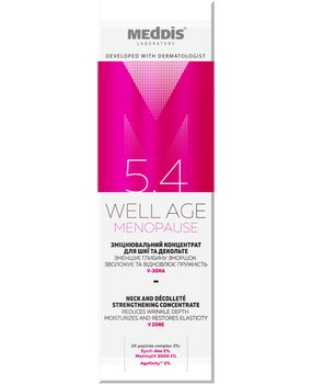Зміцнюючий концентрат Meddis Well Age Menopause для шиї та декольте 50 мл