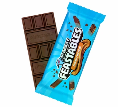 Шоколад Feastables Mr. Beast Peanut Butter Milk Chocolate с арахисовой пастой 60г