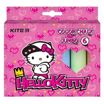 Мел цветной Jumbo Kite Hello Kitty 6 цветов HK21-073, 47379