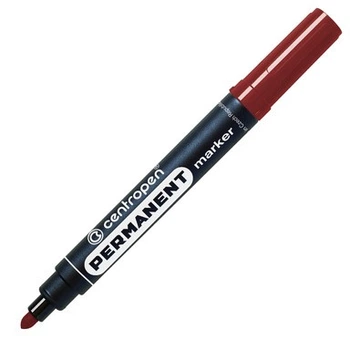 Маркер перманентный коричневый круглый Centropen 8566/07, 35439