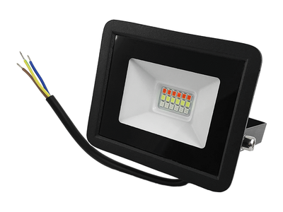 Прожектор LED 10w RGB+ пульт IP65 черный LMP76-10 Лемансо
