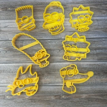 Вирубка форма для печива Симпсони Simpsons 7 штук 3d-7004