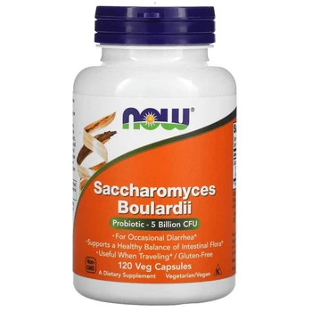 Сахароміцети буларди, Saccharomyces Boulardii, Now Foods, 120 капсул