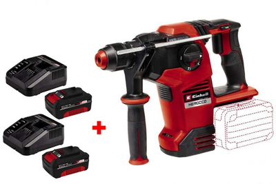 Мощный перфоратор Einhell HEROCCO 36/28-Solo: c АКБ,18Vx2(36V) 4.0Ah, х.х 1100 об/мин, частота удара за мин. 5300/3.2 Дж