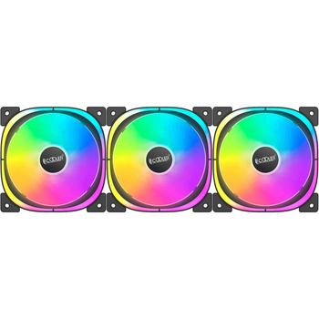 Комплект вентиляторів PcCooler EF3 120 ARGB BK 3IN1 Black (F3-L120BKAM3-GL)