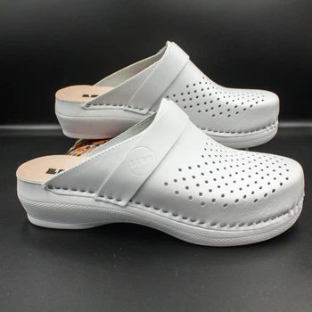 Жіночі тапочки сабо шкіряні Leon Klasik VI, PU102 white 37