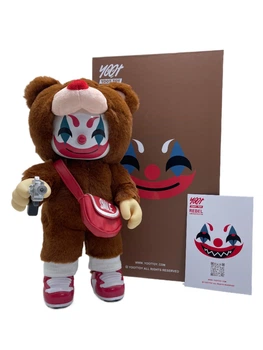 Статуетка Yoot Toy x Rebel Bear Clown Brown x Limited Action Figure 500% 35 см Коричневий Джокер