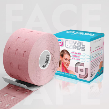 Перфорований Punch Тейп для обличчя Royal Tapes face care - Світло- рожевий