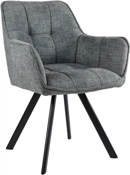 Стілець для кухні та вітальні Vetro Mebel M-235 Графіт/Чорний (M-235-dark-grey/black)