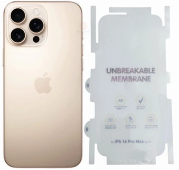 Защитная пленка DK для Apple iPhone 16 Pro Max | AG Matte Unbreakable Membrane HydroGel 360° (clear)