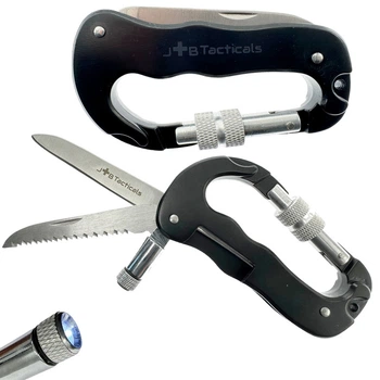 Мультитул JB Tacticals карабін Multitool Black (JB-MLT-0006-BLK)