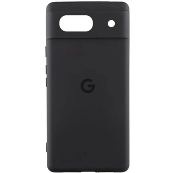 Чехол панель силиконовый Premium Silicone Case Full Camera with logo для Google Pixel 8a Черный / Black