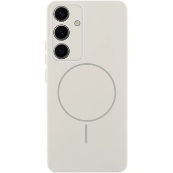 Протиударний чохол Silicone Cover Lakshmi Full Camera (AA) with MagFit для Samsung Galaxy S25 Білий / White