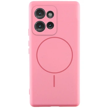 Чохол Silicone Cover Lakshmi Full Camera (AA) with MagSafe для Motorola Moto G75 5G Light Pink