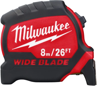 Рулетка Milwaukee Премиум с широким полотном 8 м / 26 FT (4932471818)
