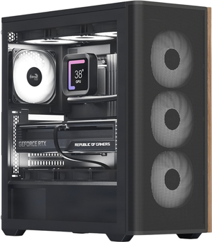 Корпус AeroCool D501A-G-BK-v2 Black (ACCM-DS01043.11)
