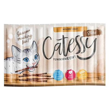 Ласощі для котів Catessy Sticks BBQ з індичкою та барбекю, 10 шт х 5 г (4260358513737)