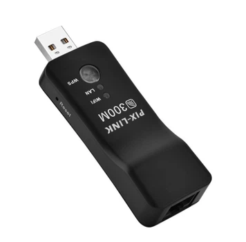 USB Wi-Fi адаптер-репітер PIX-LINK UE01 300M для телевізора, ПК та ноутбука