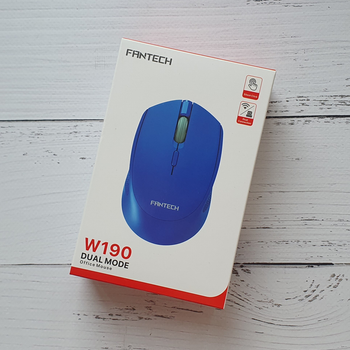 Беспроводная мышка Fantech W190 двойное соединение Bluetooth и 2.4GHz Синий