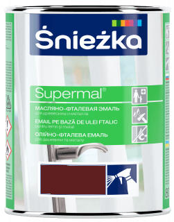Эмаль Sniezka Supermal масляно-фталевая красное дерево F545 0.8 л