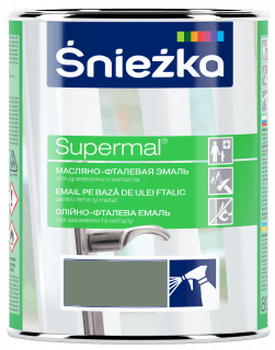 Эмаль Sniezka Supermal масляно-фталевая пепельный F585 0.8 л