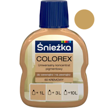 Колер Sniezka "COLOREX" кремовый 100 мл №60