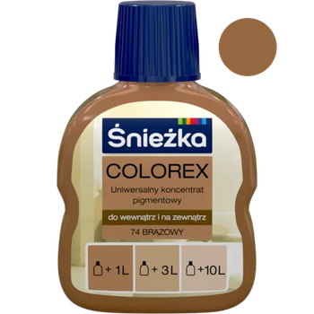 Колер Sniezka "COLOREX" коричневый 100 мл №74
