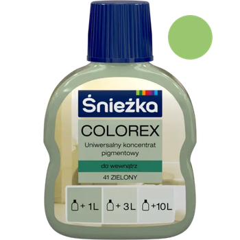 Колер Sniezka "COLOREX" зеленый 100 мл №41