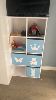Стеллаж для игрушек в детскую комнату Gap 4 ящика, 8 ячеек 67x129x34 см (ДС4-81)