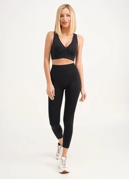 Легінси з пуш-ап ефектом та широким поясом Giulia LEGGINGS SHAPE L-XL колір чорний