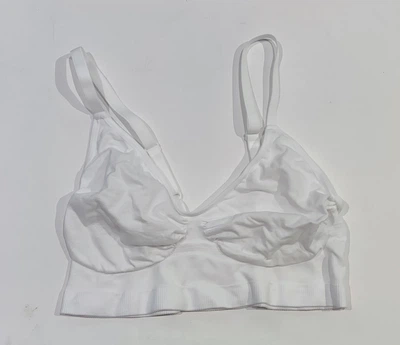Безшовний топ з ефектом пуш-ап Giulia Bra Shapewear L-XL колір білий