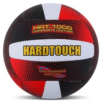 Мяч волейбольный №5 Hard Touch Composite Leather 4049 для зала и улицы Red-Black-White