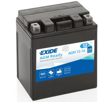 Акумулятор 12Ah-12v Exide AGM (135х90х165),R,EN210 Exide (AGM1214)