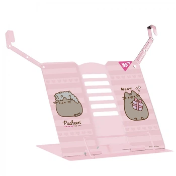 Підставка для книг з додатковими фіксаторами Yes Pusheen метал , рожева (470519)