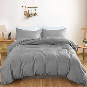 Комплект постельного белья MirSon полуторный 143x210 см Light Pro 10-004 Gray Satin (2200010170528)