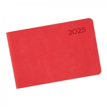 Щотижневик 10х15см Leo Planner датований 2025 Monte червоний 128 стор
