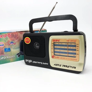 Радіоприймач kipo kb-408 ac потужний радіо fm з usb живлення від батарейки r20 або від мережі