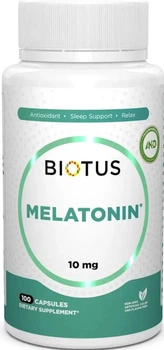 Мелатонін для сну Biotus Melatonin 10 мг 100 капсул в упаковці (ARE-574456)