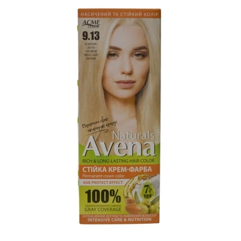 Стойкая крем-краска для волос "AVENA" Naturals 9.13 Бежевый светло-русый